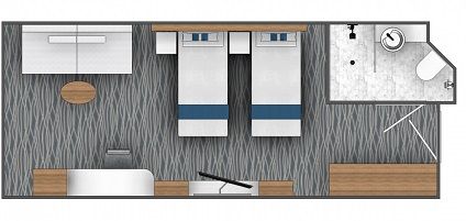 D - Albatros Stateroom (Porthole) Plan