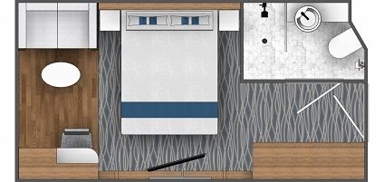 E - French Balcony Suite Plan