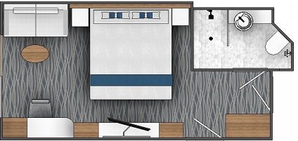 F - Triple Stateroom (Porthole) Plan