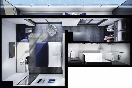 S - Deluxe Balcony Stateroom Plan