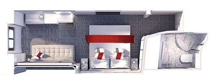 O2 - Ocean View Stateroom Plan