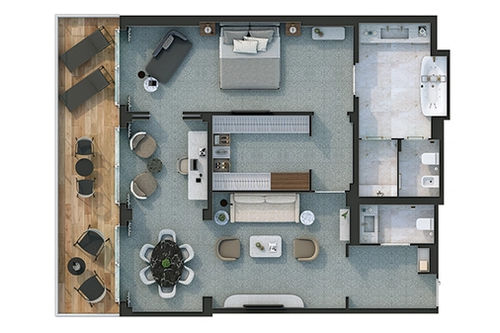 Owner's Suite (1 Br) Plan