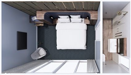 Owners King Suite with Private Balcony Plan