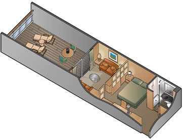 UV - Ultra Deluxe Veranda Stateroom (until 22 Apr 24) Plan