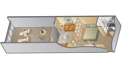 SV - Sunset Veranda Stateroom Plan