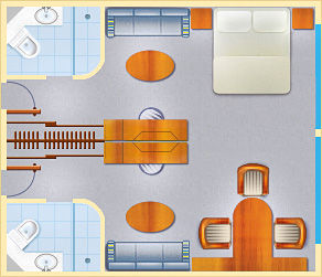 Commodore Suite, Deck 3 Plan