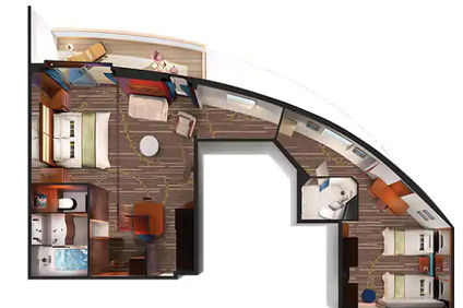 S4 - 2 Bedroom Deluxe Family Suite with Balcony (After 30 Apr 2022) Plan