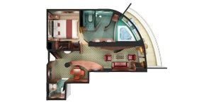 SB - Aft-Facing Owner's Suite with Large Balcony Plan