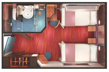 IX - Sailaway Inside Stateroom (After 14 Sep 2020) Plan