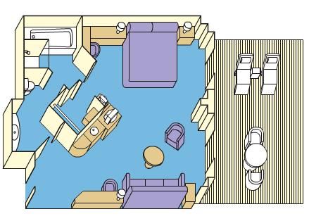 S2 - Suite with Balcony Plan