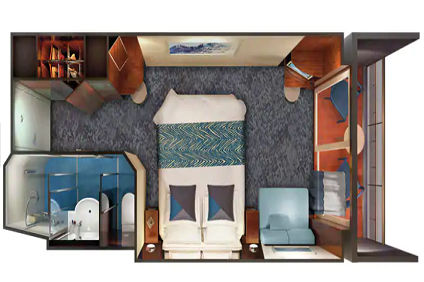 B1 - Aft Facing Balcony (After 30 Oct 2020) Plan