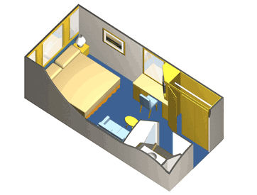 10 - Club Interior Stateroom Plan