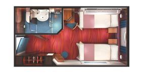 OF - Mid Ship Oceanview Porthole Window Plan