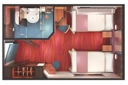 IX - Sailaway Inside Stateroom (After 20 Nov 2020) Plan