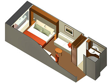 O1 - Prime Ocean View Stateroom Plan