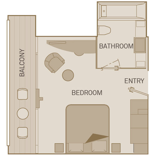 Cat RJ - Junior Balcony Suite Plan