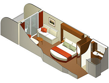 SV - Sunset Veranda Stateroom Plan