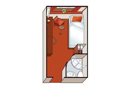 C-SNG - Single Cabin with Panoramic Window Plan