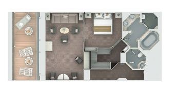 SL - Silver 1 Bedroom Suite Plan