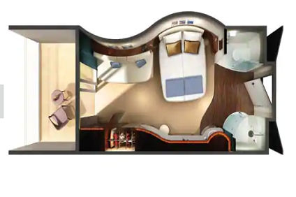 B9 - Balcony with Access to Thermal Spa (After 08 Nov 2020) Plan