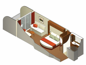 SV - Sunset Veranda Stateroom Plan