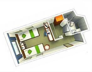 PE - Inside Stateroom with Shower Plan