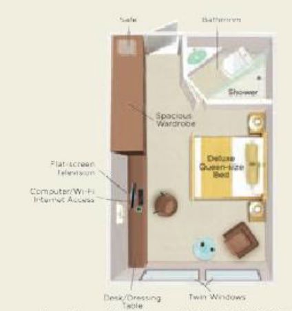 Cat D - Twin Window Suite Plan