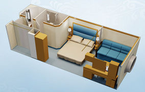 Deluxe Oceanview Stateroom Plan