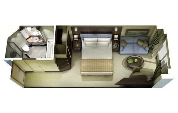 C - Deluxe Oceanview Stateroom Plan