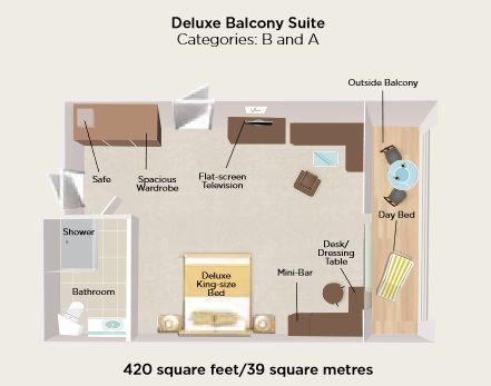 Cat A - Deluxe Balcony Suite Plan