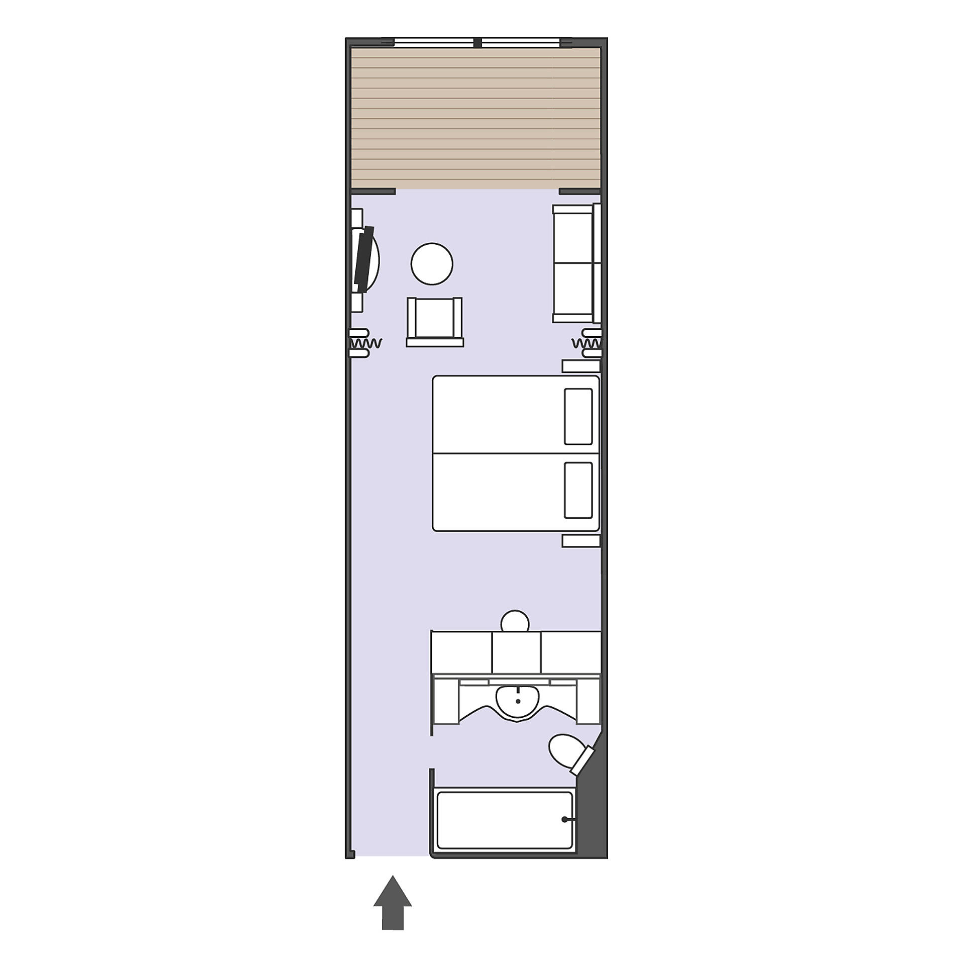 Veranda Stateroom Plan