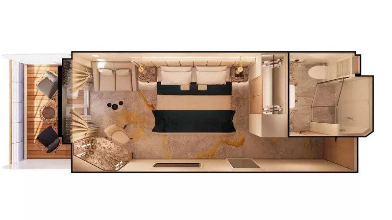 CSVM - Double Guest Room with Veranda Plan