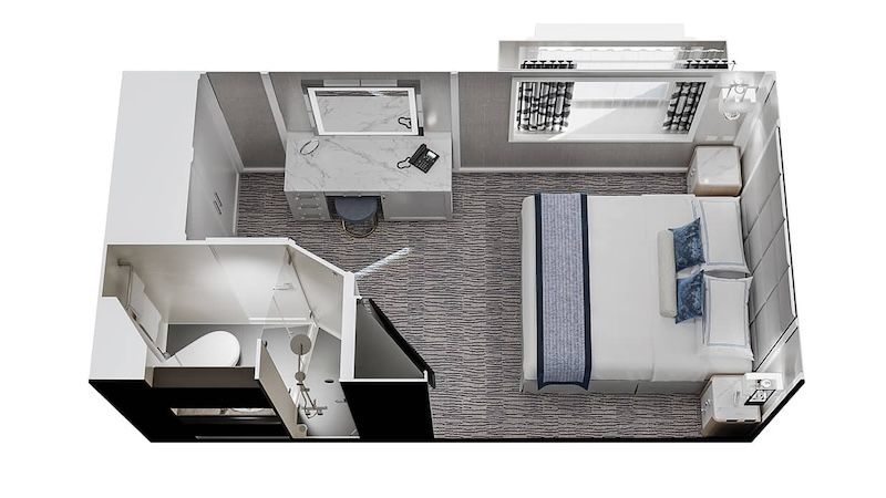 S - Solo Oceanview Stateroom Plan