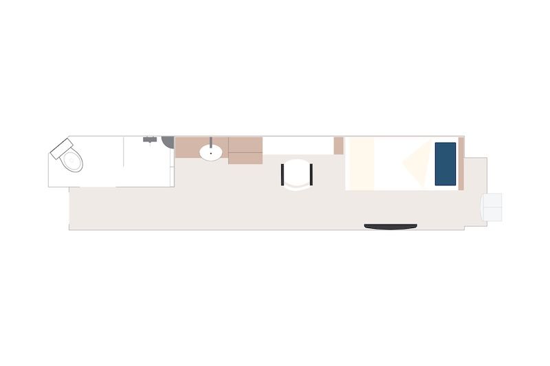 Aurora Stateroom Superior Single Plan