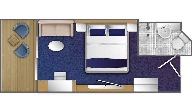 Category 5 - Superior Balcony Cabin Plan