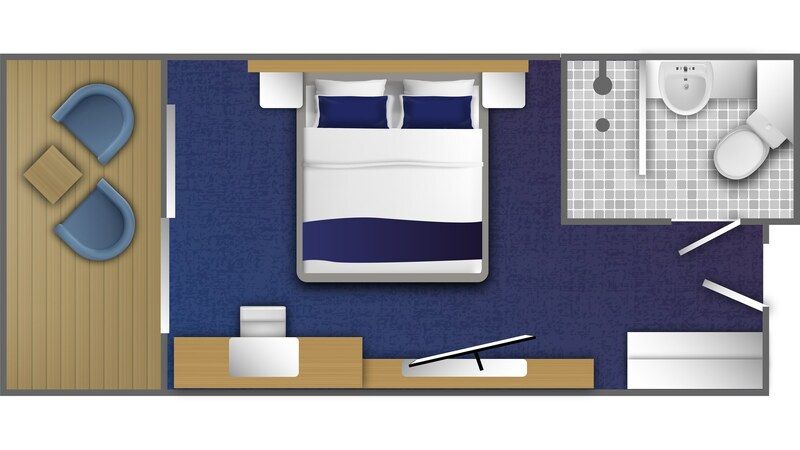 Category 4 - Balcony Cabin Plan