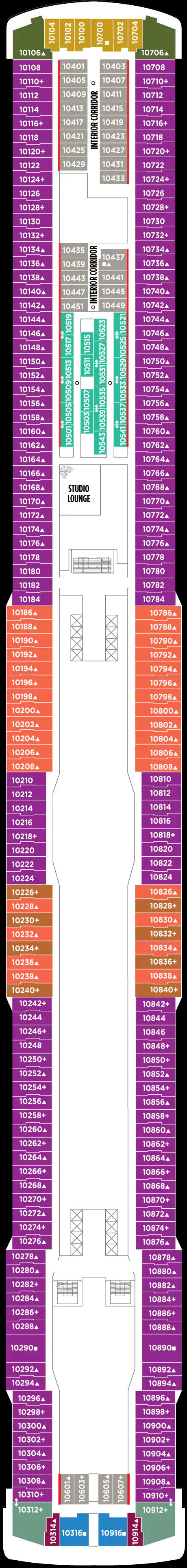 Deck 10 (on or after 04 Oct 2020)