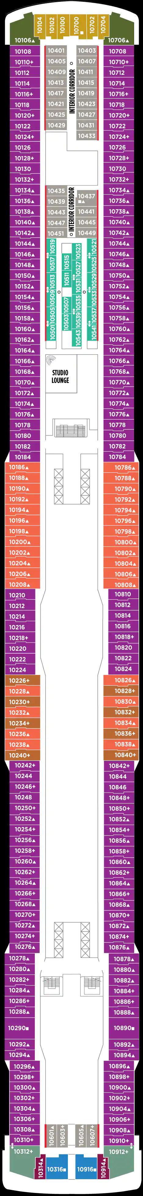 Deck 10 (on or after 12 Nov 2020)