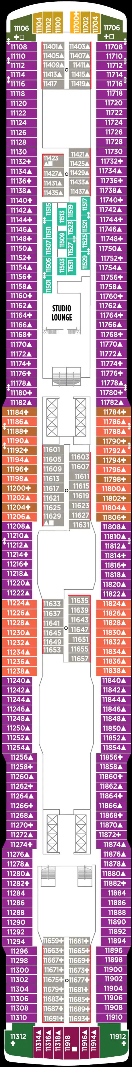Deck 11 (on or after 11 Oct 2020)