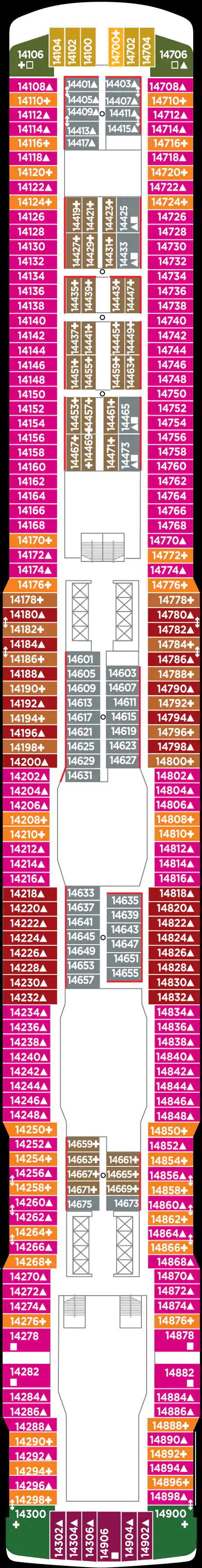 Deck 14 (on or after 11 Oct 2020)