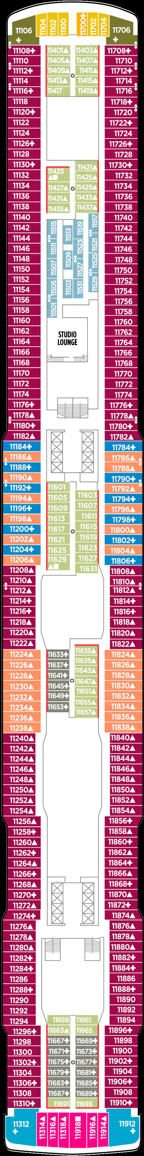 Deck 11 (on or after 04 Oct 2020)