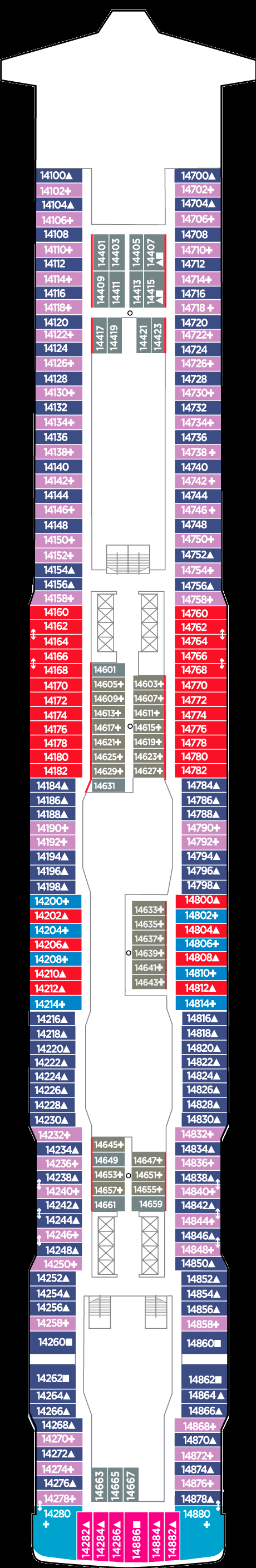 Deck 14 (on or after 04 Oct 2020)