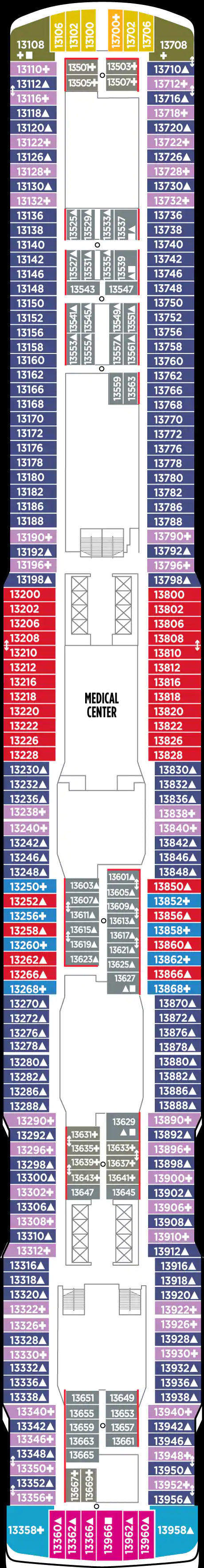 Deck 13 (on or after 19 Sep 2020)