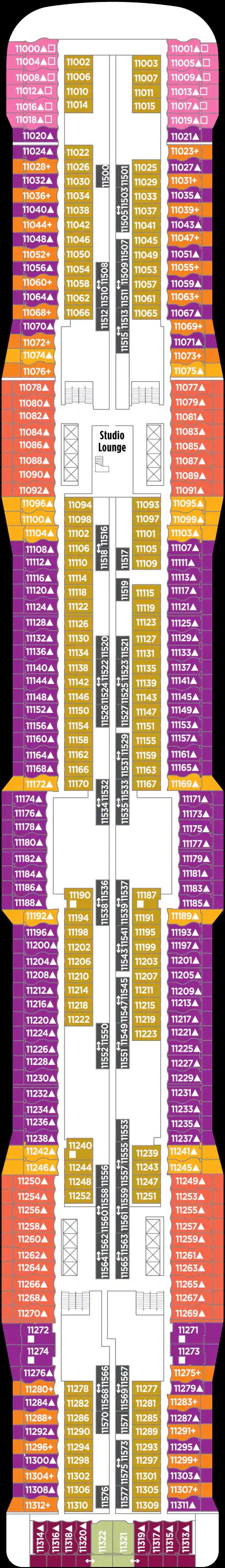 Deck 11 (on or after 08 Nov 2020)