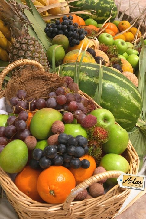 New Years Lucky Foods round fruits