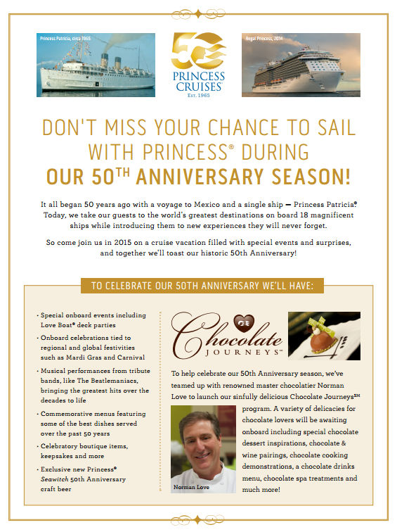 Celebrate Princess Cruises 50th Anniversary