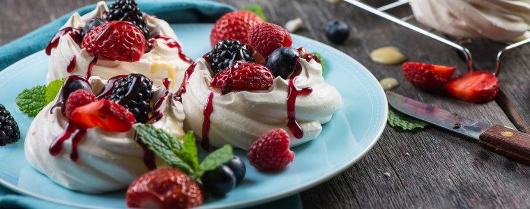 Oceania Cruise Line Recipes: Australian Fresh Fruit Pavlova