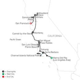 Coastal California, Napa and the Central Valley with San Francisco Extension (ADE2027)