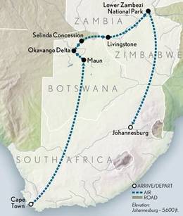 Tailor Made Southern Africa Botswana, Zambia and Cape Town