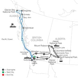 Grand Western Canada Vacation with Alaska Cruise (CPI2027)